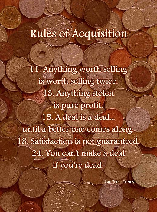 Rules of Acquisition - Part 2